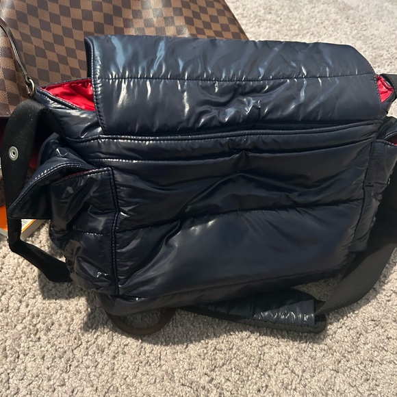 Moncler Blue Puffer Messenger Bag
